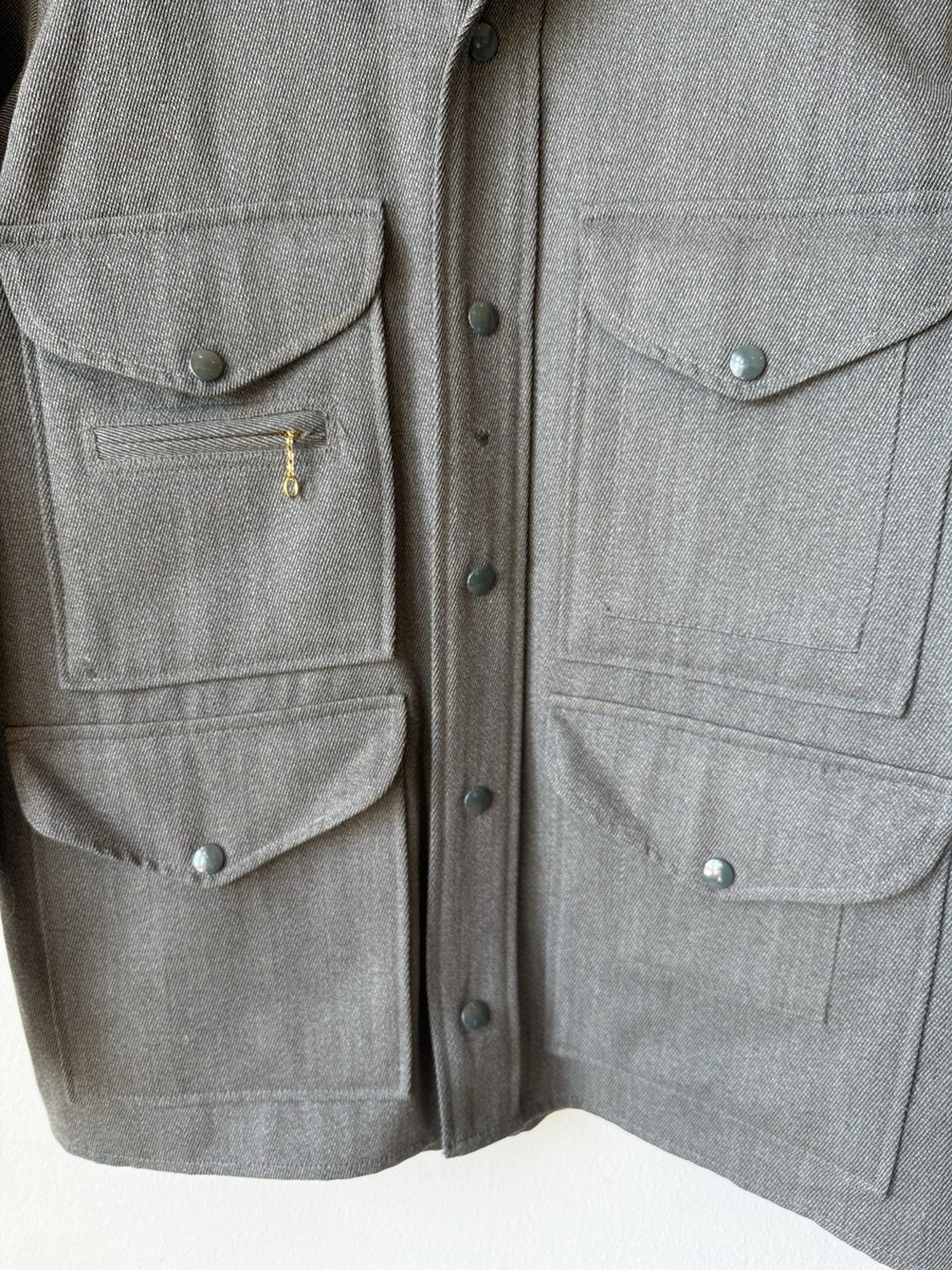 VINTAGE 40s 50s Hercules Whipcord 100% Wool Mackinaw Cruiser