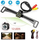 170° Car Rear View Backup Camera License Plate Reverse 12 LED Night Vision IP68