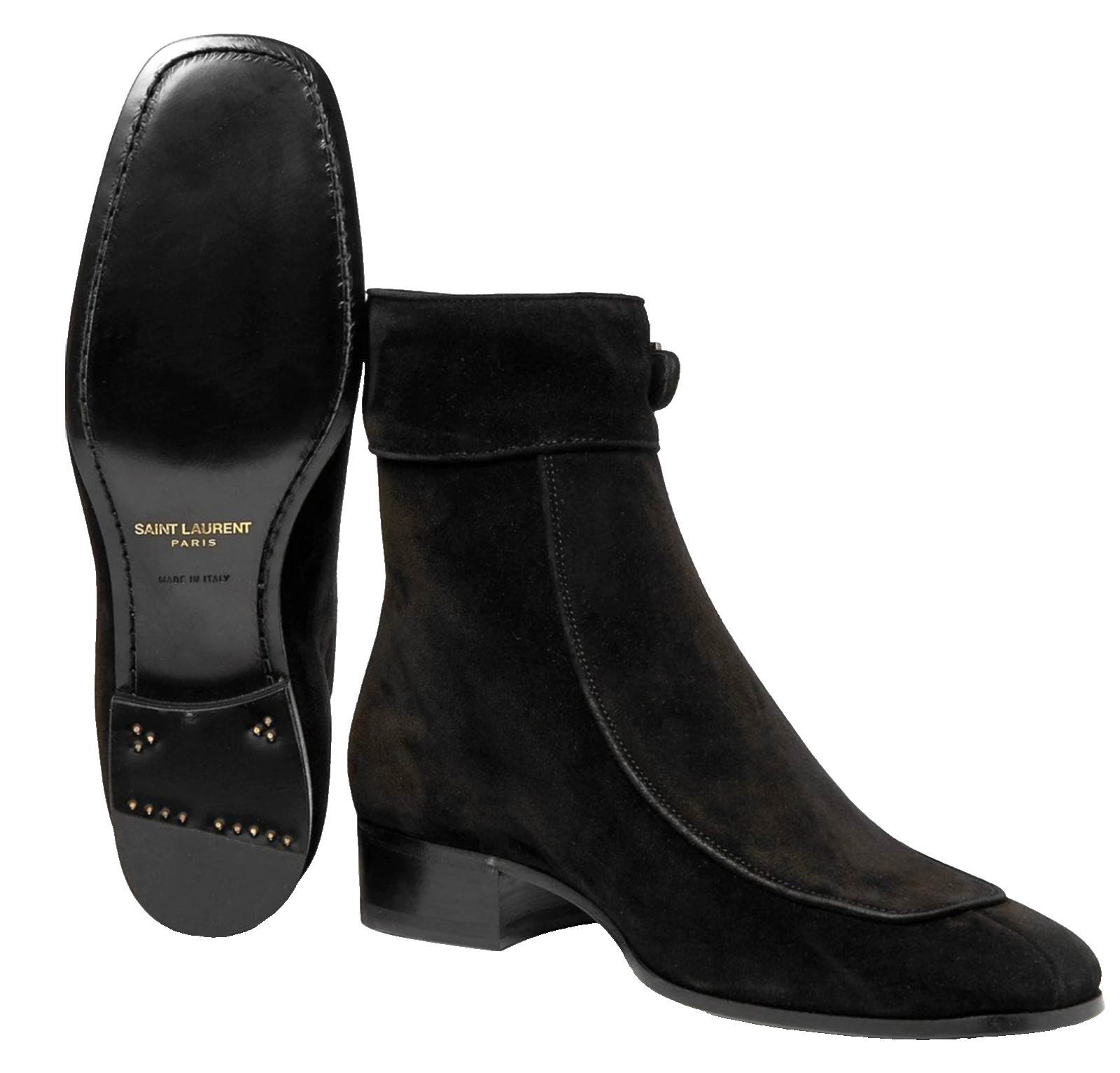Saint Laurent Miles 30 Suede Ankle Boots Shoes Booties 42