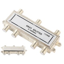 ｀6 Way Coax Cable Splitter 5-1000MHz CATV TV Antenna Coaxial Signal Split BL