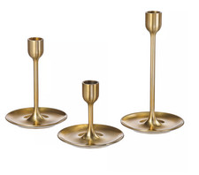 IKEA FULLTALIG Kerzenständer, 3er Set messingfarben 006.089.70 BRANDNEU