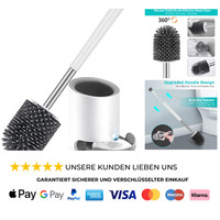 ToilettenbüRste Silikon Wandmontage Edelstahl Halter Set