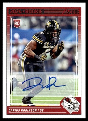 2024 Score Darius Robinson Rookie Auto Arizona Cardinals #326