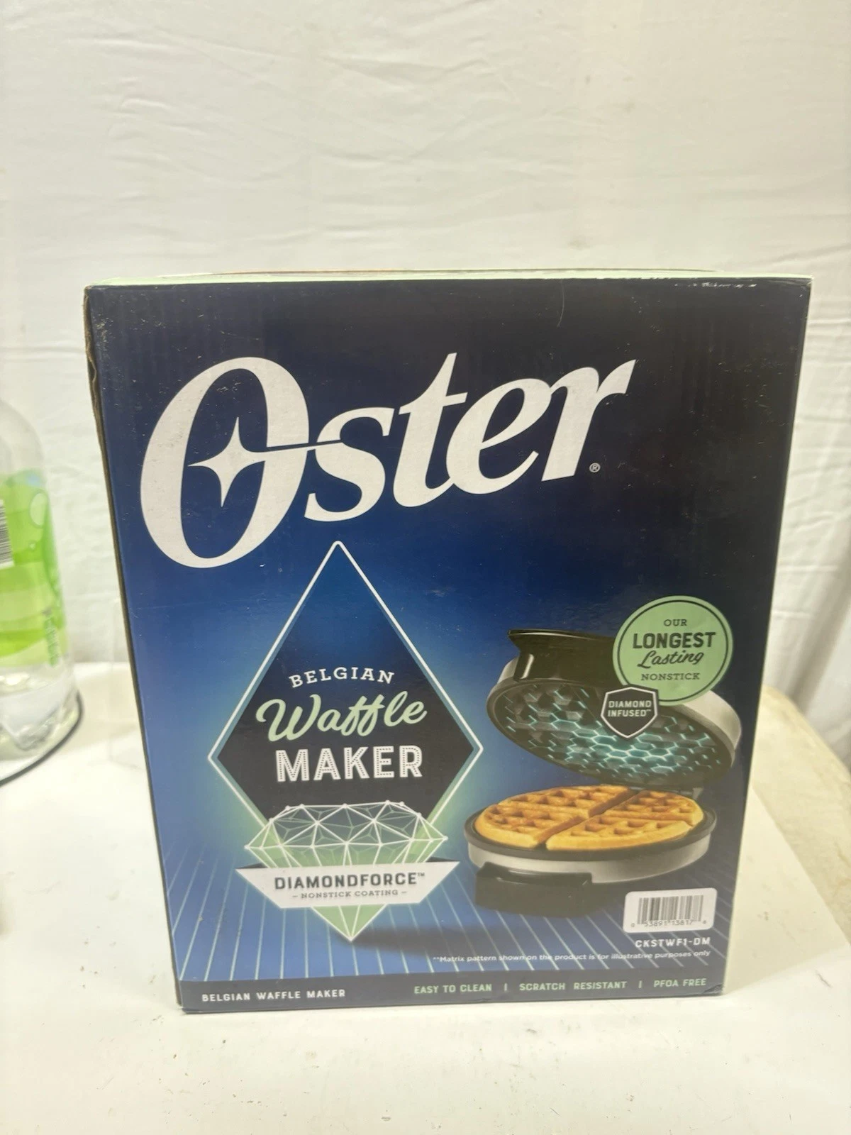 New in Box 2020 Oster Round Belgian Waffle Maker Diamondforce Nonstick Coating