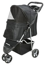 TRIXIE Foldable Pet Stroller for Cats and Dogs, Pet Carrier Strolling Cart wi...