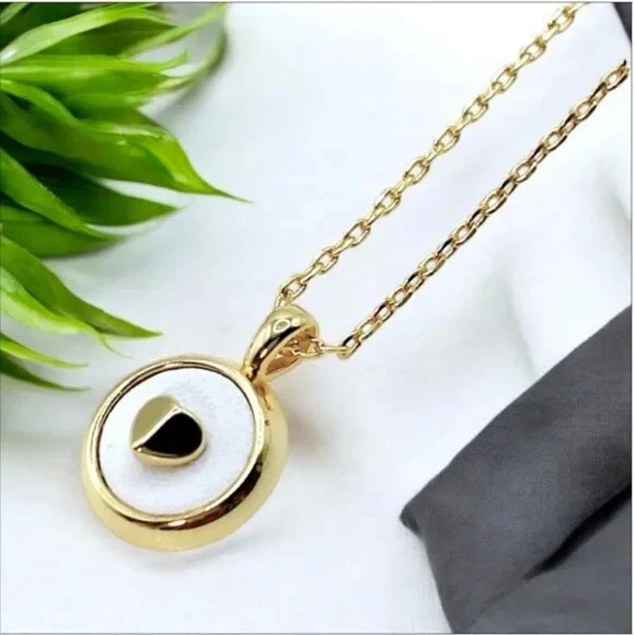 Kate Spade Heartful Mini Pendant in white/gold - Image 4 of 4