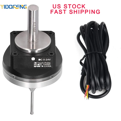 【US】CNC 3D Touch Probe Edge Finder,V5 NPN NO CNC 3D Edge Finder with Tip for CNC