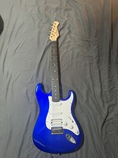 Donner Dst-100s 39 Inch Full Size Electric Guitar Kit Solid Body Blue Right Hand