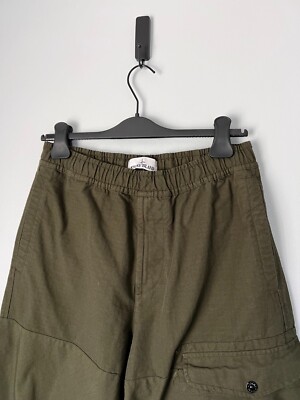 Stone Island Loose Cargo Pants - Size 30 - Olive Green - NEW