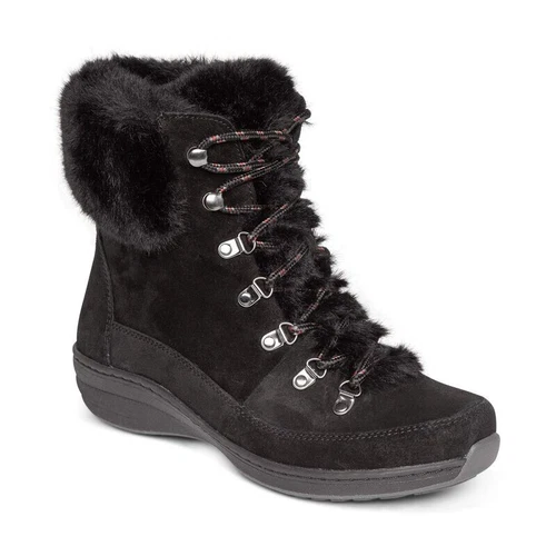 Aetrex Jodie Arch Support Waterproof Fur Winter Boot