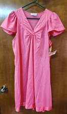 2 Pc New w/tags Vintage Vanity Fair Nightgown Pinkazalea Satin Women's M USA