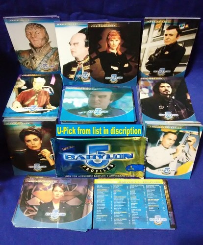 1999 SKYBOX Babylon 5 Profiles BASE Trading Cards U-Pick - Picture 1 of 2