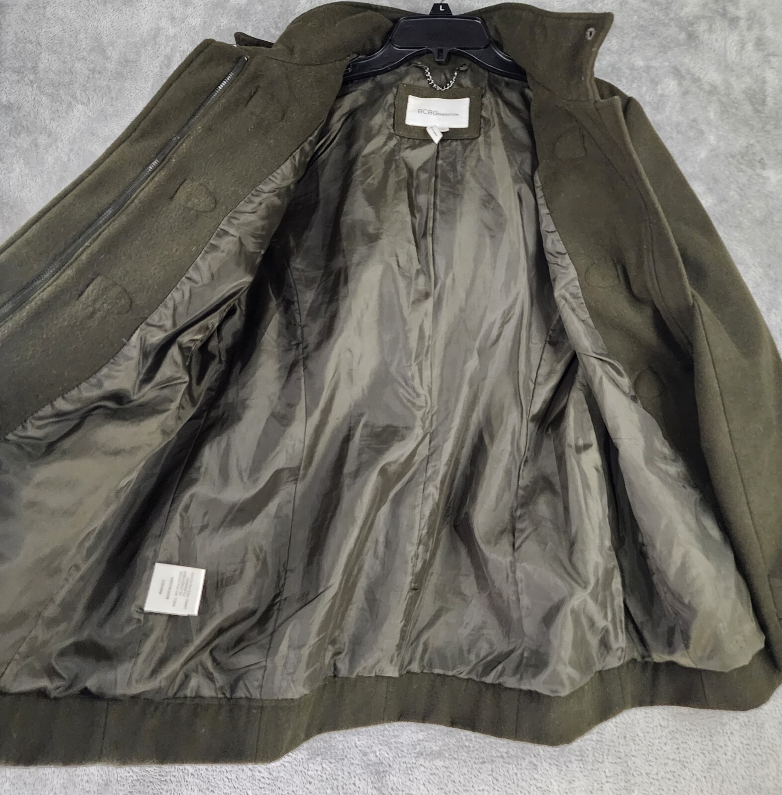 BCBGeneration Jacket Womens Large Olive Green Tog… - image 3