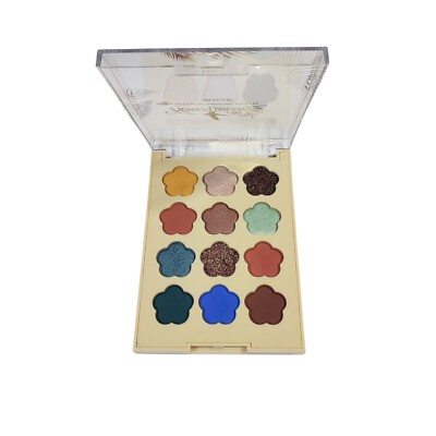 Flowers Secretly 12 Color Eyeshadow Palette New Okalan 3.75''L x 5.25''W x .50''H