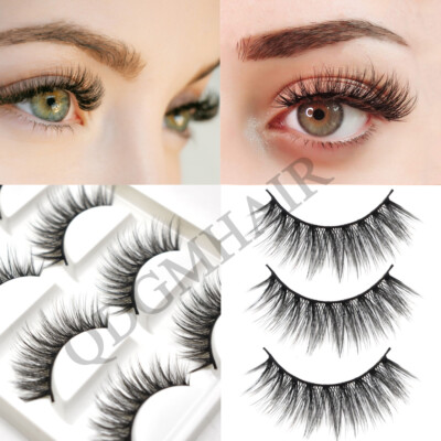 5 Pairs 3D Mink Lashes Natural Thick Long Fluffy Handmade Cross False Eyelashes