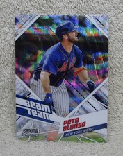 PETE ALONSO 2021 Topps Stadium Club Chrome BEAM TEAM Wave Refractor Card NY METS