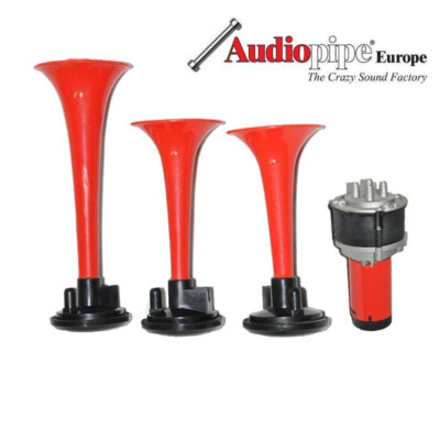 3 Klang Fanfare Druckluft Horn Hupe   ** sehr laut ** VIDEO