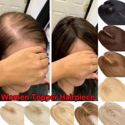 Indisches Echthaar Topper Toupee Extensions Clip In Human Hair Toupet Haarteile