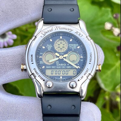 Vintage Casio AW-503 Oceanus Ana/Digi Speed Memory 100 Japan Men's
