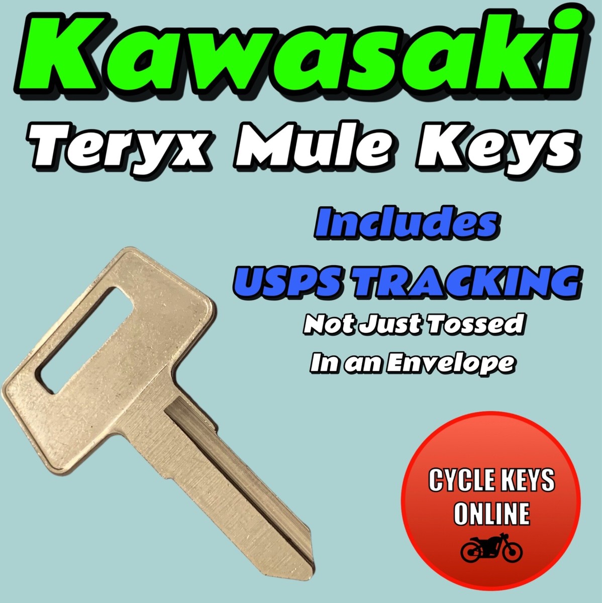 Kawasaki Keys Teryx Mule Ridge Cut to Code Spare key made to codes