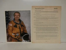 NASA Lithograph & Biographical Data Sheet On Astronaut Vance Devoe Brand