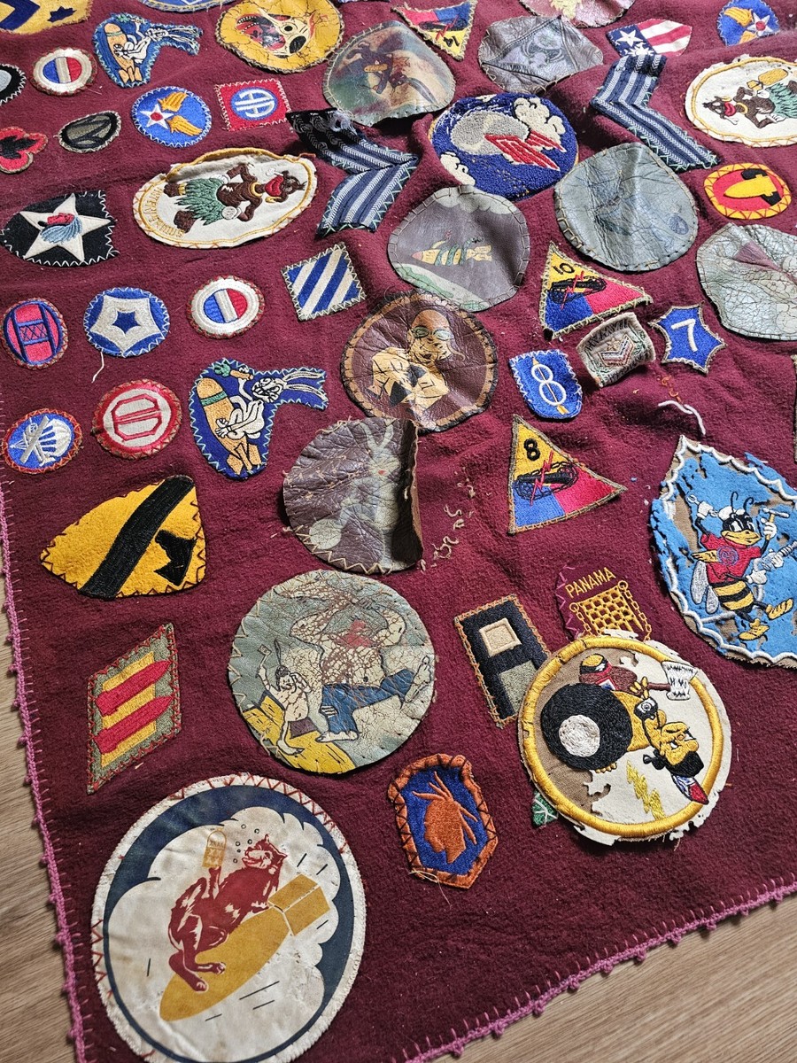 WWII US Army USAAF Bomber Squadron Patch Blanket Collection 1 Of A