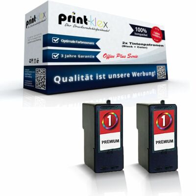 2x Alternative Tintenpatronen für Lexmark 0080D2955 Set XXL - Office Plus Serie