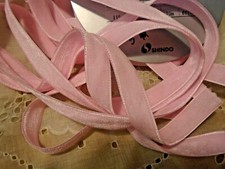 DOUBLE FACE VELVET RIBBON - PINK - 3/4" WIDE - JAPAN - 85 RAYON