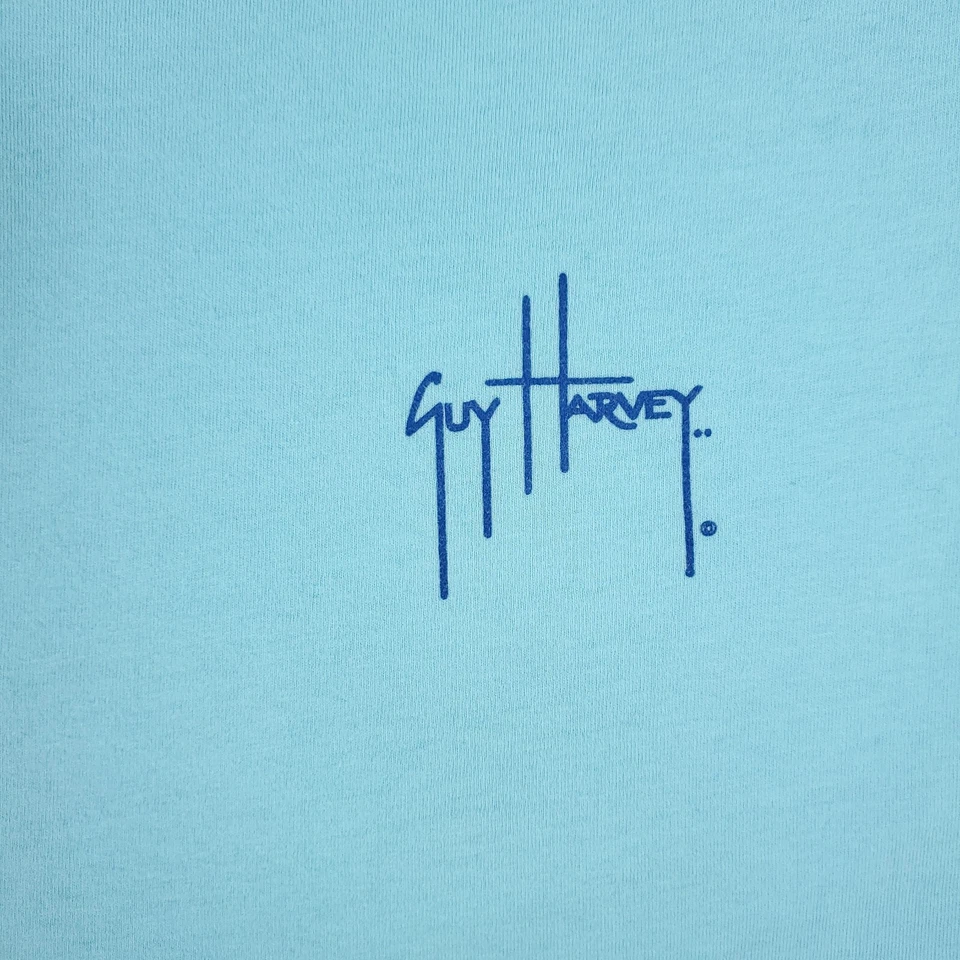 Guy Harvey T Shirt Womens Large Blue Marlin Graphic Short Sleeve Ladies * - Image 2 of 4