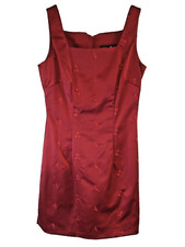 All That Jazz Women's Vintage 1990's Red Sleeveless Dress Size - Size 7/8 Satin
