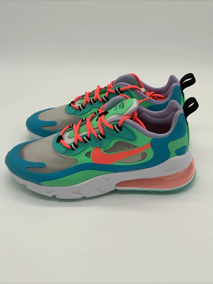 Nike Air Max 270 React Electro Green Lagoon Size 9W AT6174 300 - Image 2 of 4