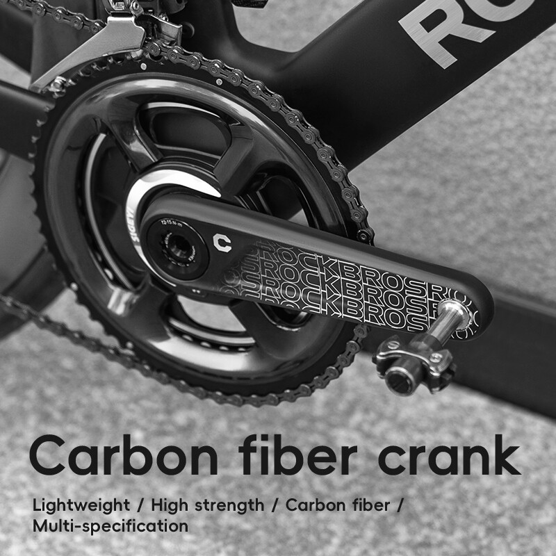 ROCKBROS Carbon Fiber Bicycle Crank Chain Wheel Spindle 162.5mm
