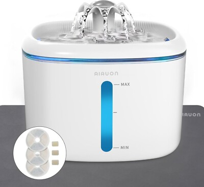 fontaine 84個セット Automatic Pet Water Fountain with Replacement Filters & Feeding