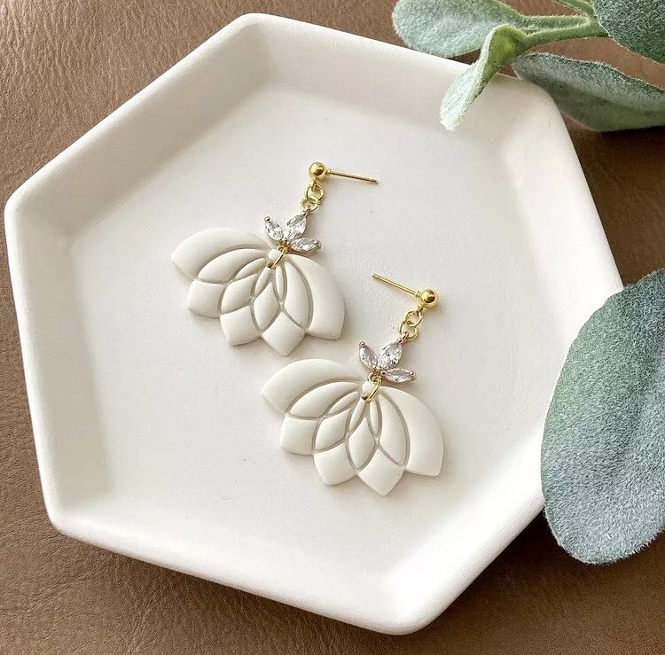 Ceramic clay sale earrings