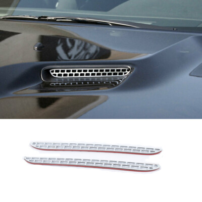 Car Hood Scoop Grille Overlays Intake Vent Cover Trim For 2015+ Dodge Challenger