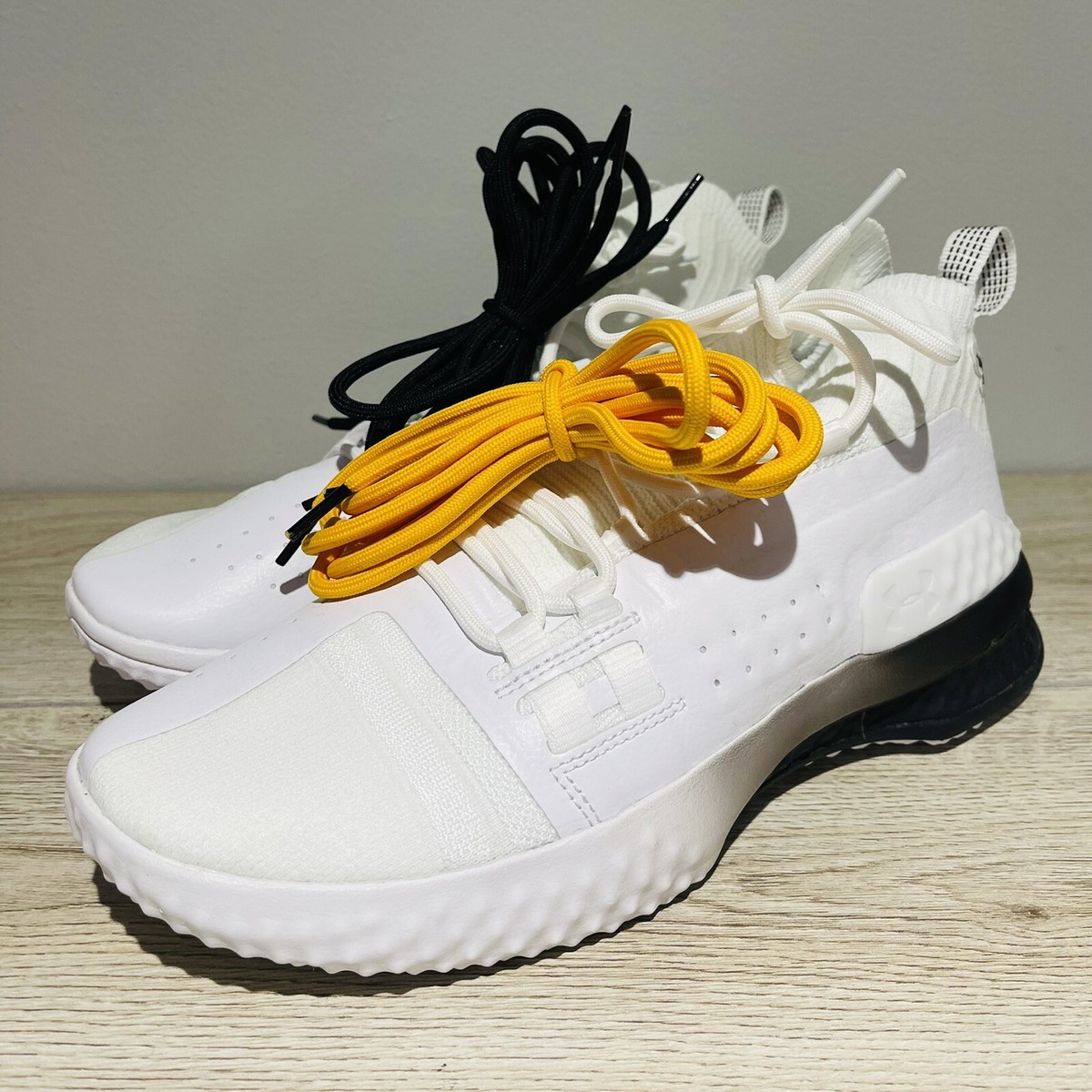 Under Armour x Project Rock Delta White Black Training Shoes Under Armour x Project Rock Delta White Black Training Shoes