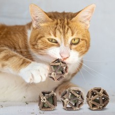 3Pcs Universal Catnip Balls Natural Silvervine Stick Cage Ball