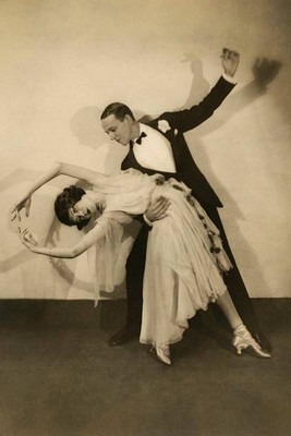 Fred Astaire dancing with his sister Adele 1930s Historic Old Photo