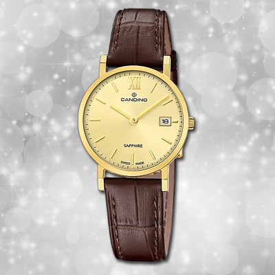 Candino Damenuhr Classic C4727/2 Armbanduhr Edelstahl dunkelbraun UC4727/2