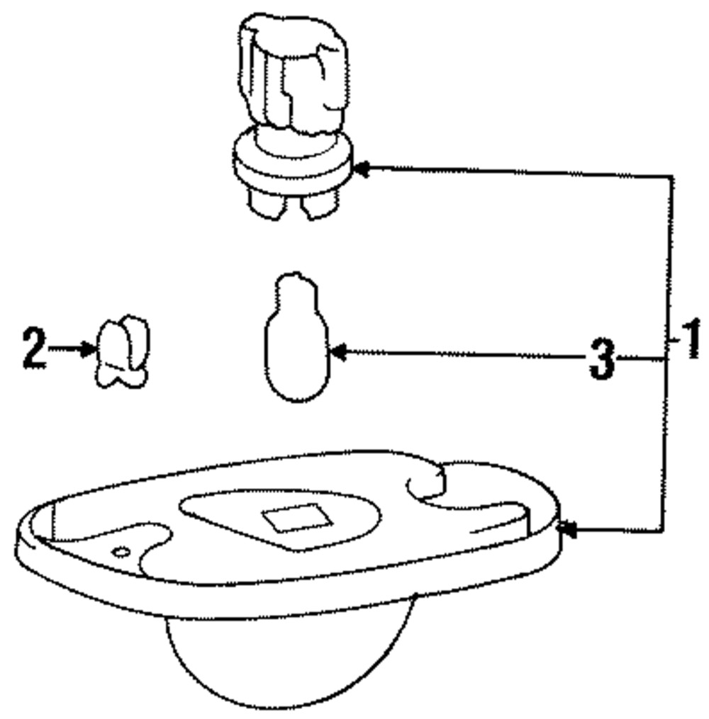 Lámpara de licencia para Hyundai Elantra 1996-2000 (N/P 92501-29610)