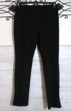 Ophelia Roe Pull On Knit Pants Women's Size M Black Zip Bottoms Elastic Waist