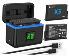 Anegine Insta 360 x5 Battery - 2 Pack 2850mAh Insta360 x5 Battery Bundle with