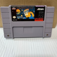 Nintendo Virtual Bart SNES NTSC Grey Good 1994 Acclaim The Simpsons Tested