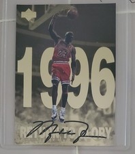 MICHAEL JORDAN 1998 Upper Deck 3.5x5 Gold Foil Facsimile Auto Card #11 HOF F/S