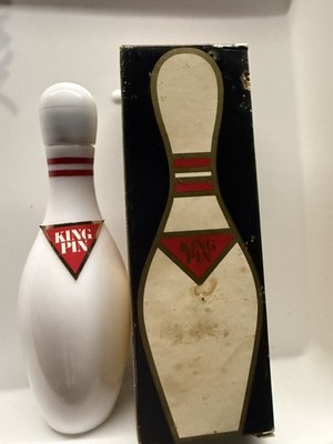 Vtg 70s Avon KING PIN Bowling Pin full 4oz Wild Country After Shave Bottle