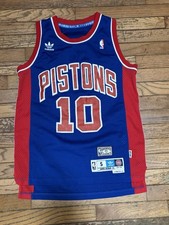 Dennis Rodman ADIDAS Hardwood Classic Detroit Pistons 10 Jersey 89-90 Sz Small