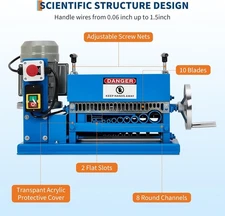 Electric Industrial Wire Scrap Cable Stripping Stripper Machine Portable 370W