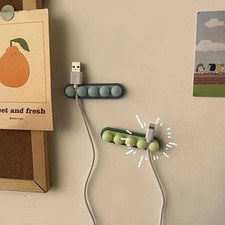 Cable Management Clip Silicone Wire Holder for Desk Bedside Wall Organizer