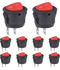 Round Rocker Switch 12Volt On/Off 2 Pin Position Round Toggle Switches.