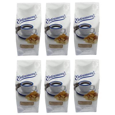 Entenmann's Ground Coffee   Hazelnut Flavor   6 x 10 oz Bags   Medium Roast